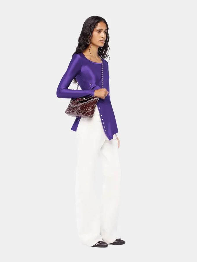 Draped jersey top