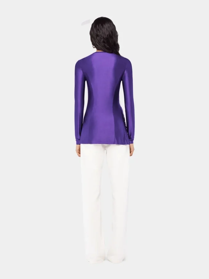 Draped jersey top