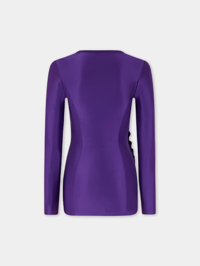 Draped jersey top