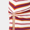 Draped long skirt in jersey