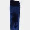 Draped midi skirt in velvet