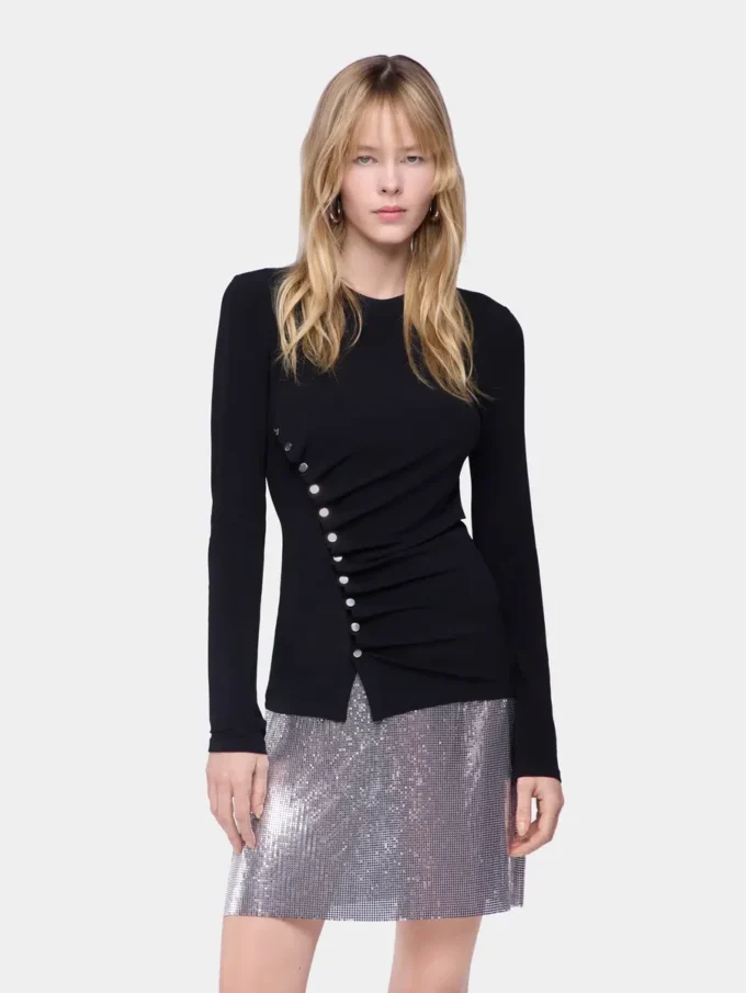 Draped top in jersey