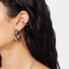 Duo of hoops and punk ear cuffs