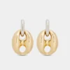 Eight chunky earrings in silver and gold