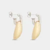 Eight chunky earrings in silver and gold