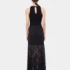 Long flared lace skirt