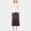 Embroidered wool top