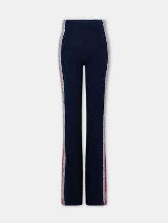Flare trousers in terry jersey