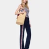 Flare trousers in terry jersey
