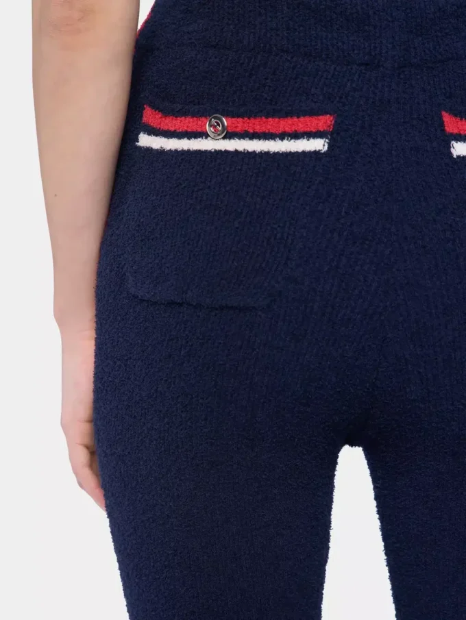 Flare trousers in terry jersey