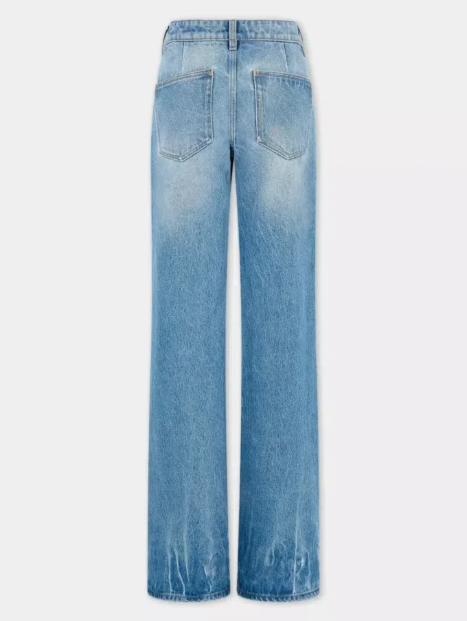 Flared jeans embellished with 1969 discs