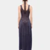 Flared knit dress with hotfix details