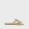 Flat sandals with strass