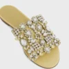 Flat sandals with strass