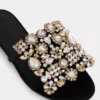 Flat sandals with strass