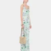 Floral patterned dress with chain details