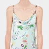 Floral patterned dress with chain details