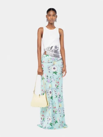 Floral patterned skirt with chain details