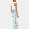 Floral patterned skirt with chain details