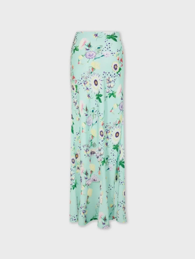Floral patterned skirt with chain details