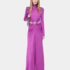 Fuchsia long dress in jersey