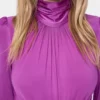 Fuchsia long dress in jersey