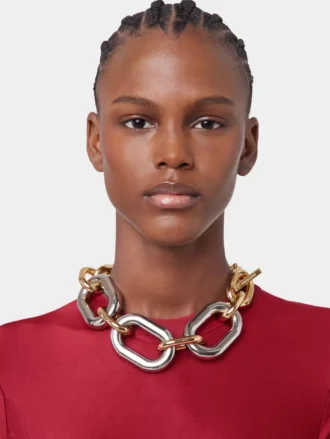 Gold and silver oversized XL link necklace