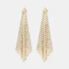 Gold chainmail earrings
