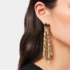 Gold chainmail earrings