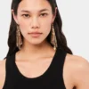 Gold chainmail earrings