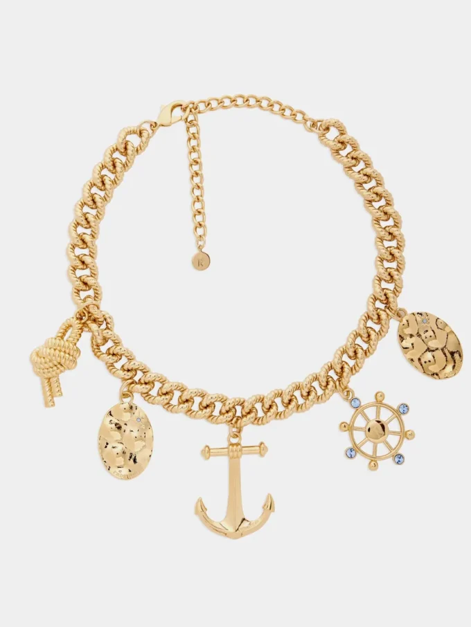 Gold choker with medals