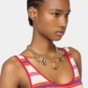 Gold choker with medals