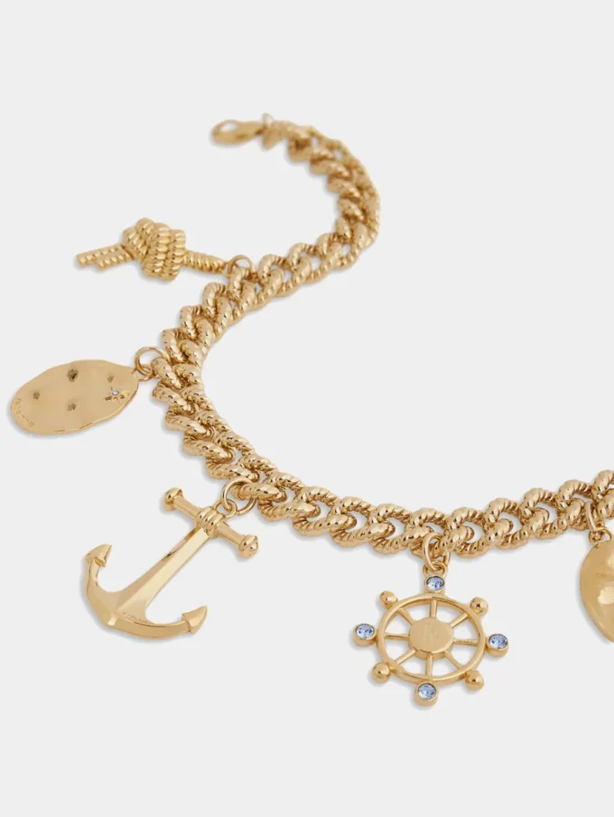 Gold choker with medals