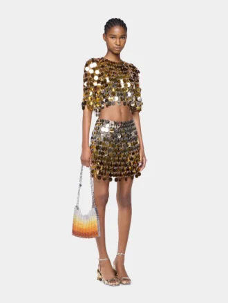 Cropped top in gradient assembly