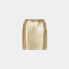Gold mini skirt in mesh