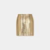 Gold mini skirt in mesh