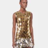 Gold short dress in assembly