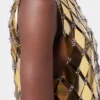 Gold short dress in assembly