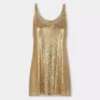 Gold tank top in mesh