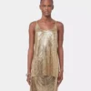 Gold tank top in mesh