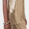 Gold tank top in mesh