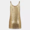 Gold tank top in mesh