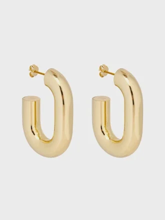 Gold XL link earrings