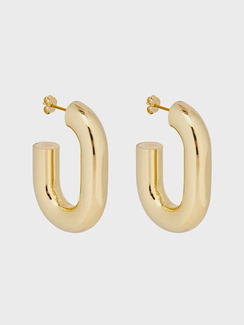 Gold XL link earrings Gold XL link earrings