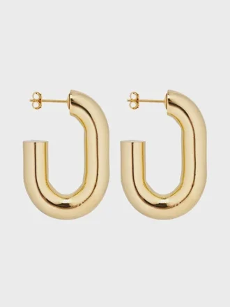 Gold XL link earrings