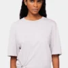 Grey t-shirt with piercing