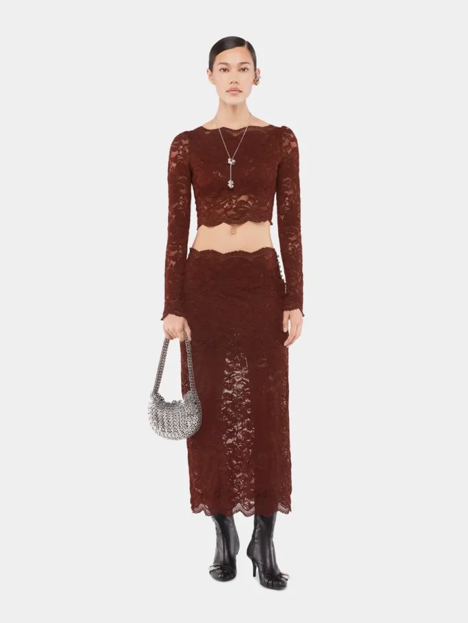 Crop top in lace