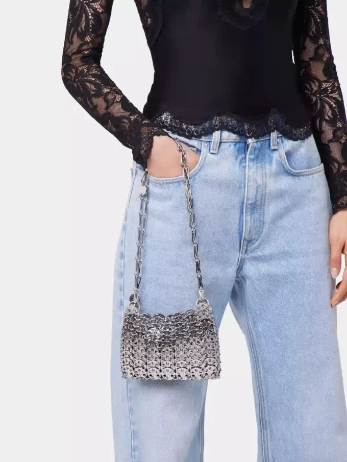 Iconic silver nano 1969 bag