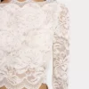 Ivory crop top in lace