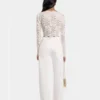 Ivory crop top in lace